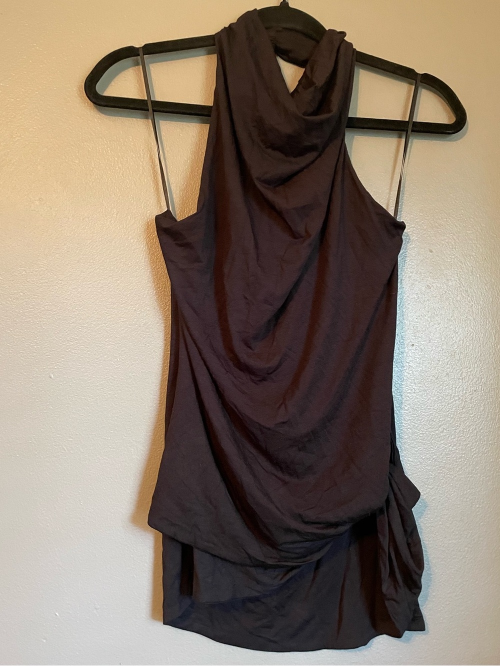 NWT Naked Wardrobe Sz Large Women’s Black Halter Blouse Top Shirt Ret $58!